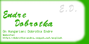 endre dobrotka business card